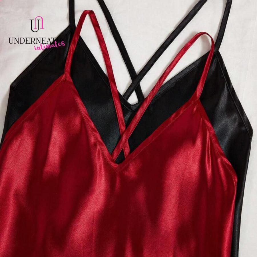 Silk Nightdress - Red (S/M & L)