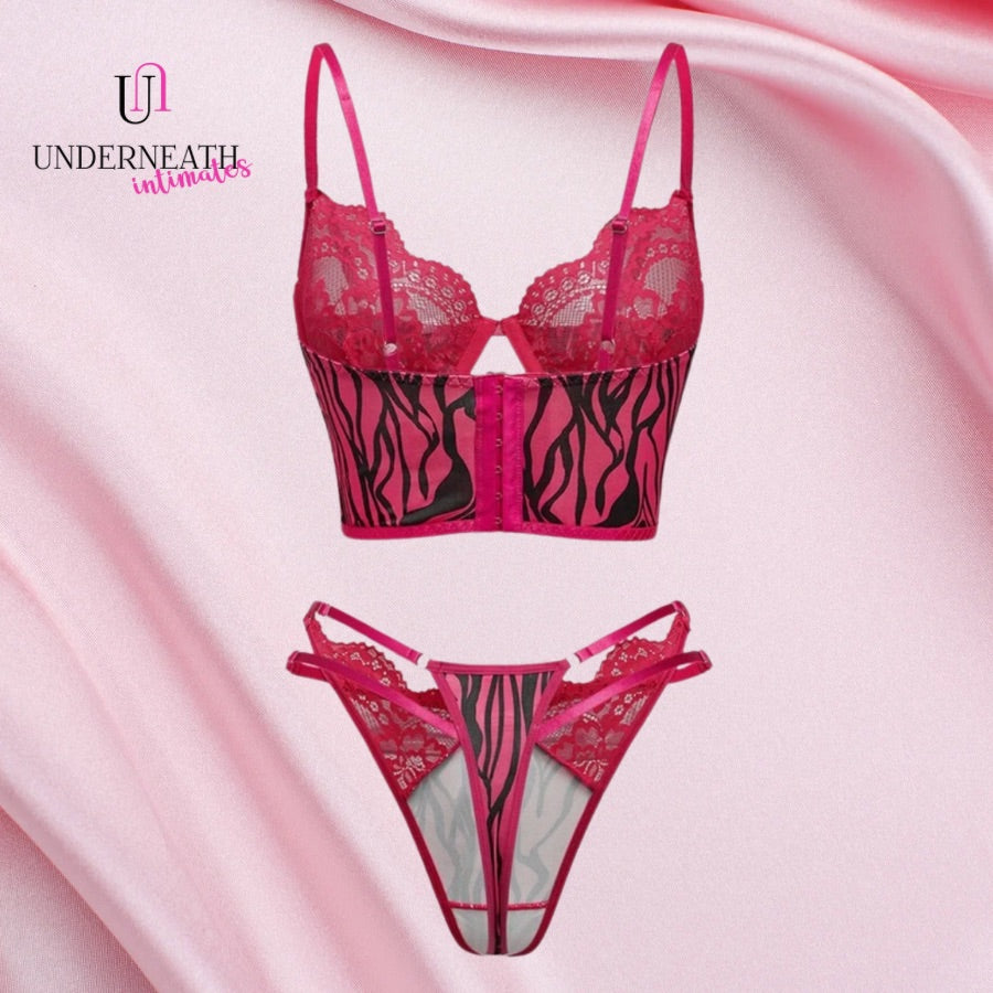 Hermosa Set (Underwire Bra) - Hot Pink (M & L/XL)