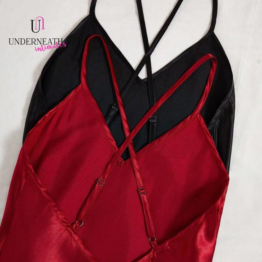 Silk Nightdress - Red (S/M & L)