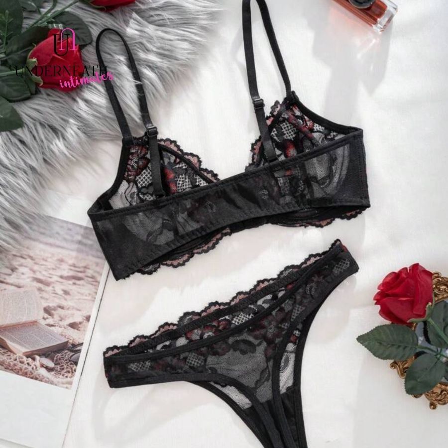Crimson Set (with underwire) - Red (S/M & L)