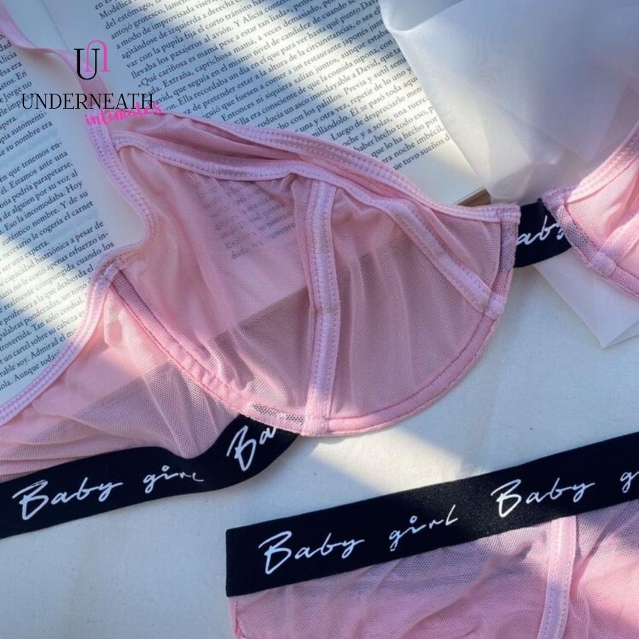 Cosmo Set (with underwire) - Baby Pink (S/M & L)