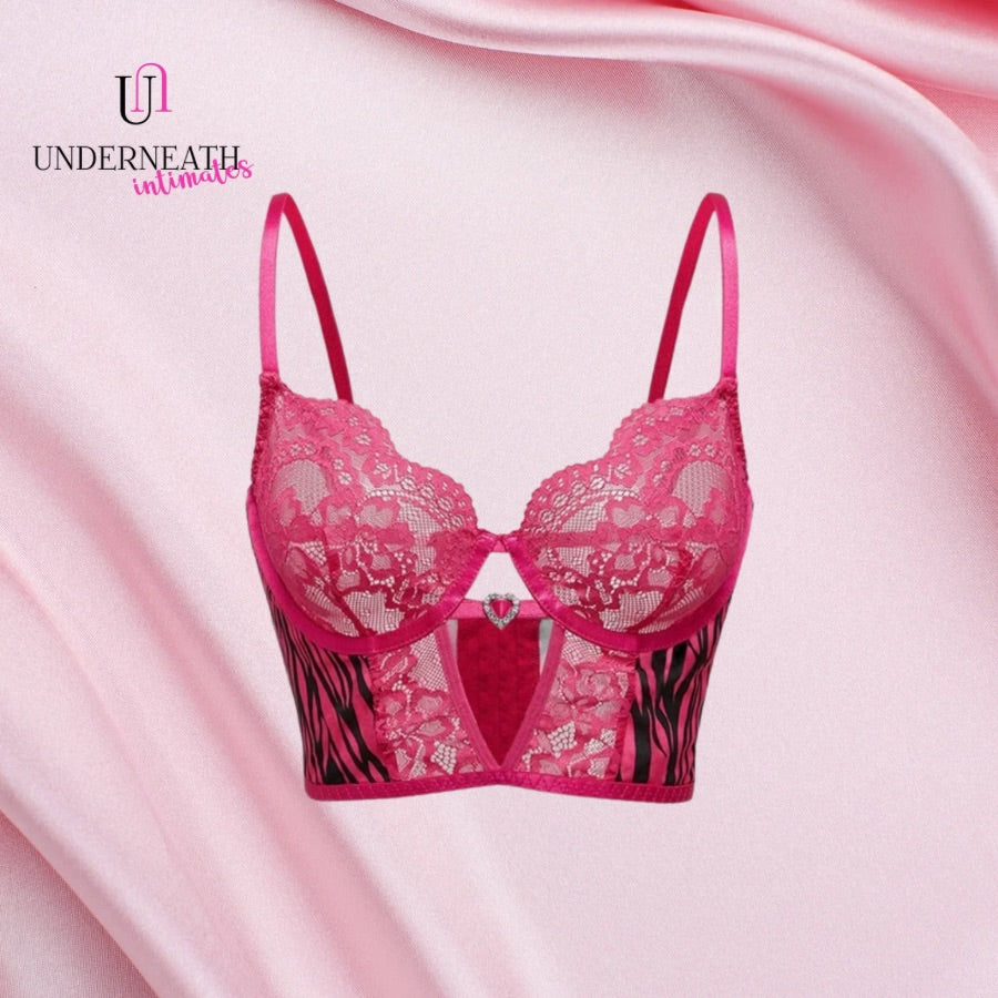 Hermosa Set (Underwire Bra) - Hot Pink (M & L/XL)