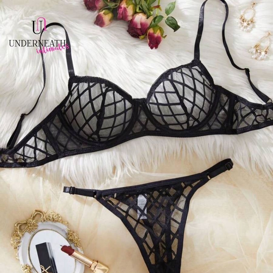 Smoky Set (with underwire) - Black (S/M & L)