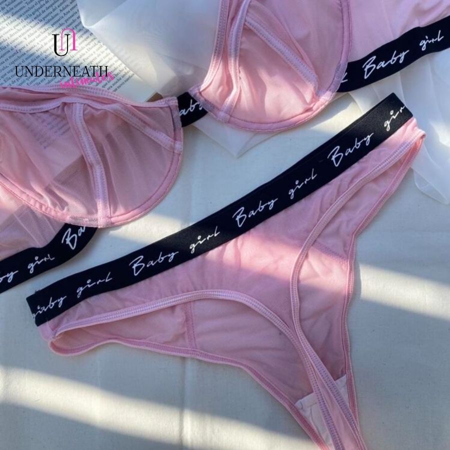 Cosmo Set (with underwire) - Baby Pink (S/M & L)