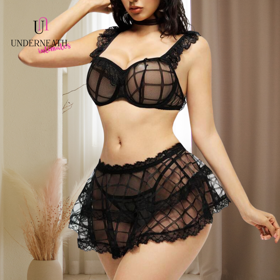 Sephora Set (with underwire) - Black (S/M & L)