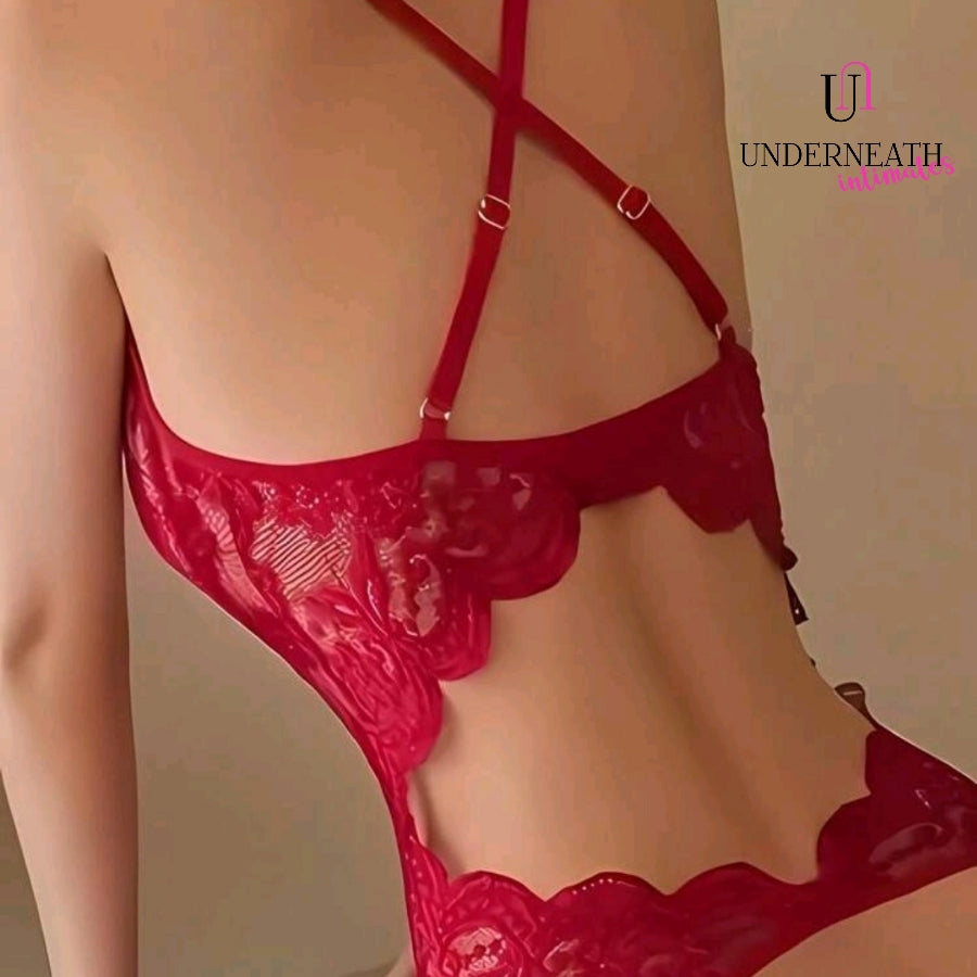 Paloma - Red (Open Crotch) (S/M)