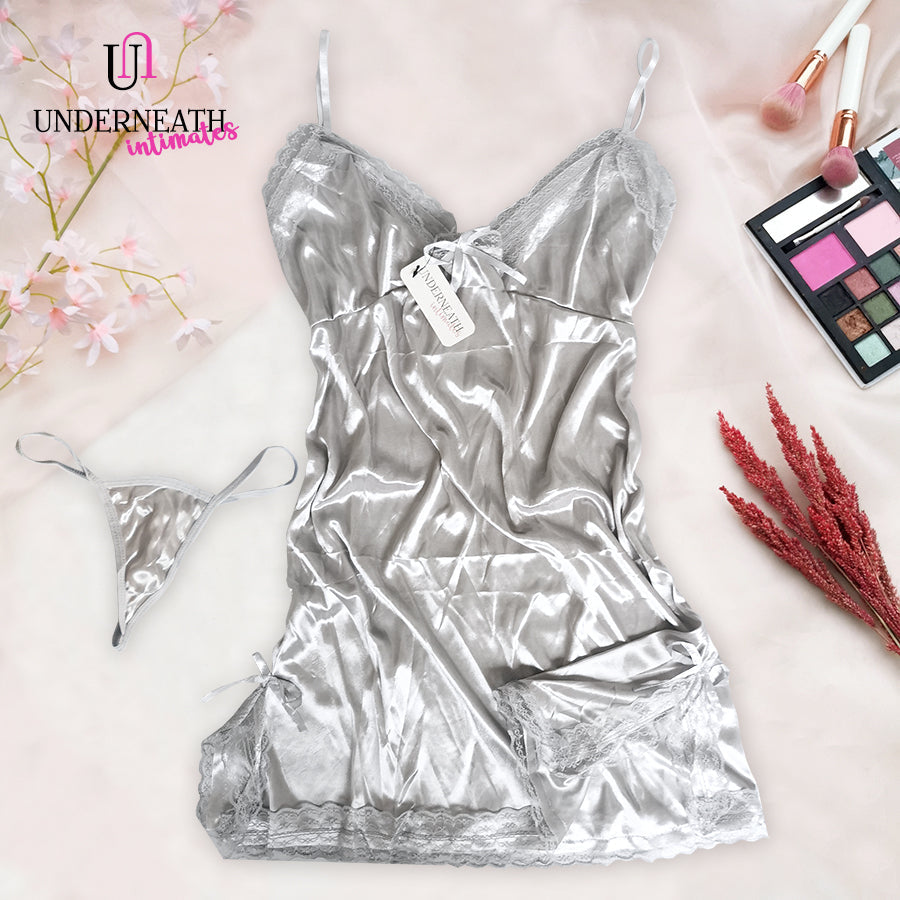 Romantic w/ Thong - Gray (S/M)
