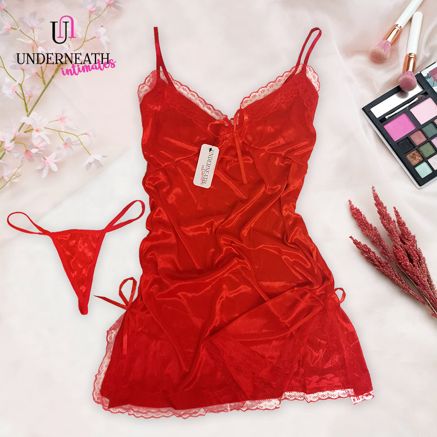 Romantic w/ Thong - Red (S/M & L)