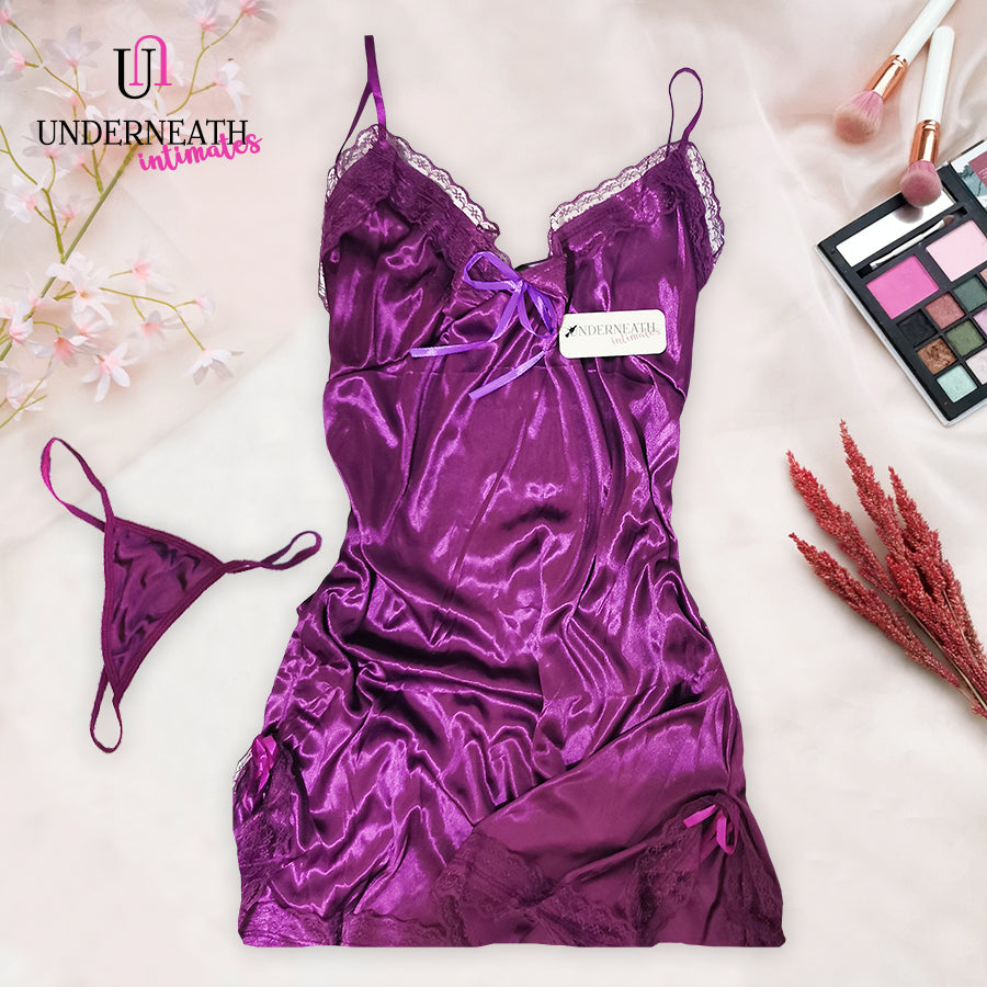 Romantic w/ Thong - Purple (S/M)