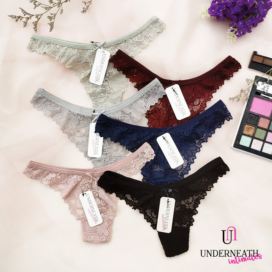 Cheeky Thong - Burgundy (Freesize)