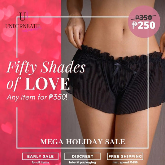 Cheeky Boyshorts - Black (Open Crotch) (S/M & L/XL)