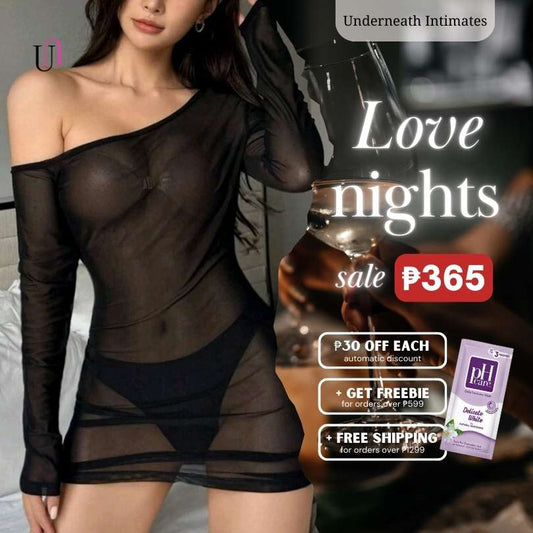 Milan Sheer Cover-up - Black (S/M & L)