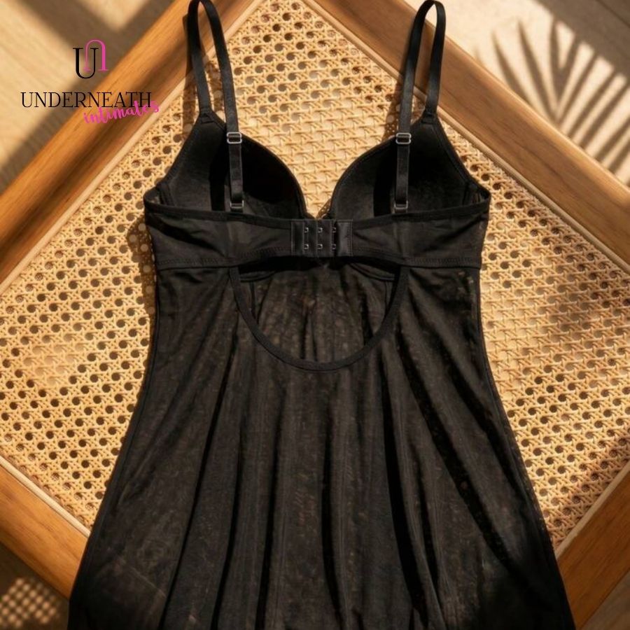 Dreamy Nightdress (with underwire) - Black (S/M & L)