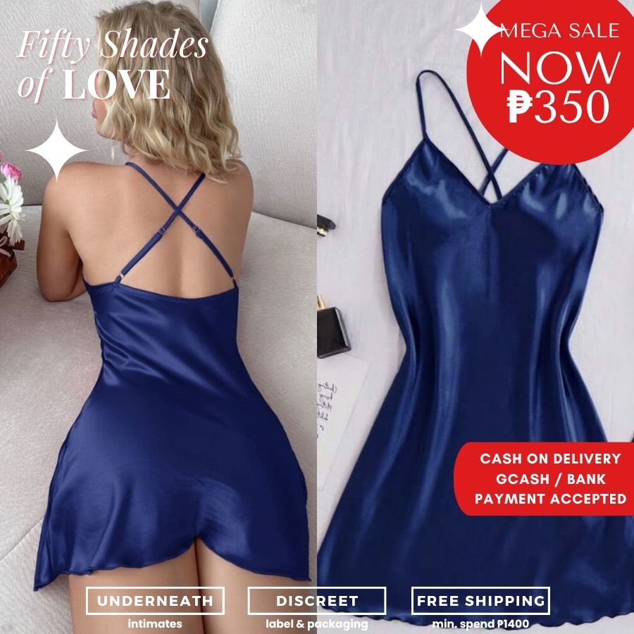 Silk Nightdress - Blue (S/M & L)