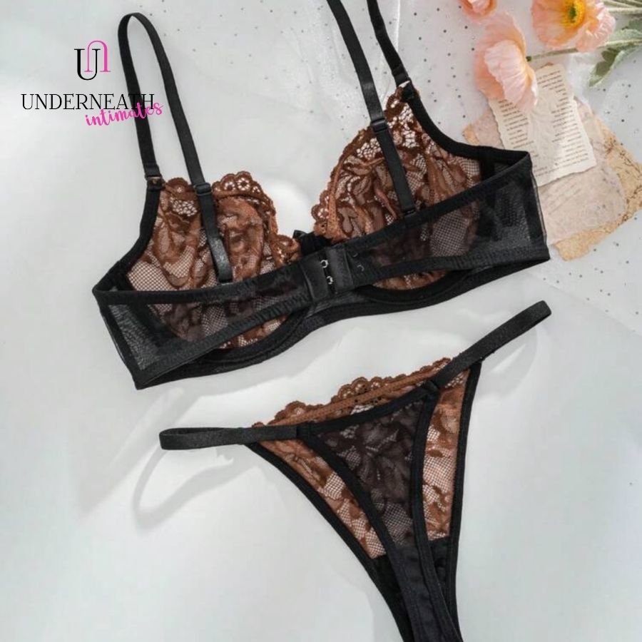Zara Set (with underwire) - Tan Brown (S/M & L)