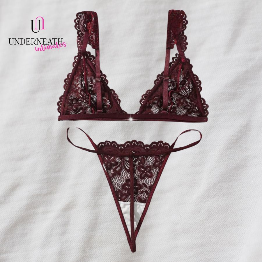 Hailey Set - Wine Red (S/M & L)