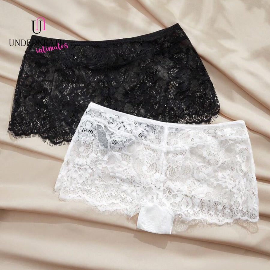 Fancy Boyshorts - White (S/M & L)