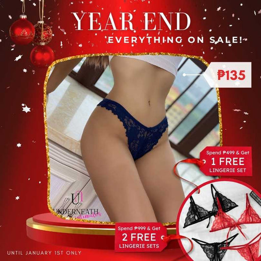 Cheeky Thong - Navy Blue (Freesize)