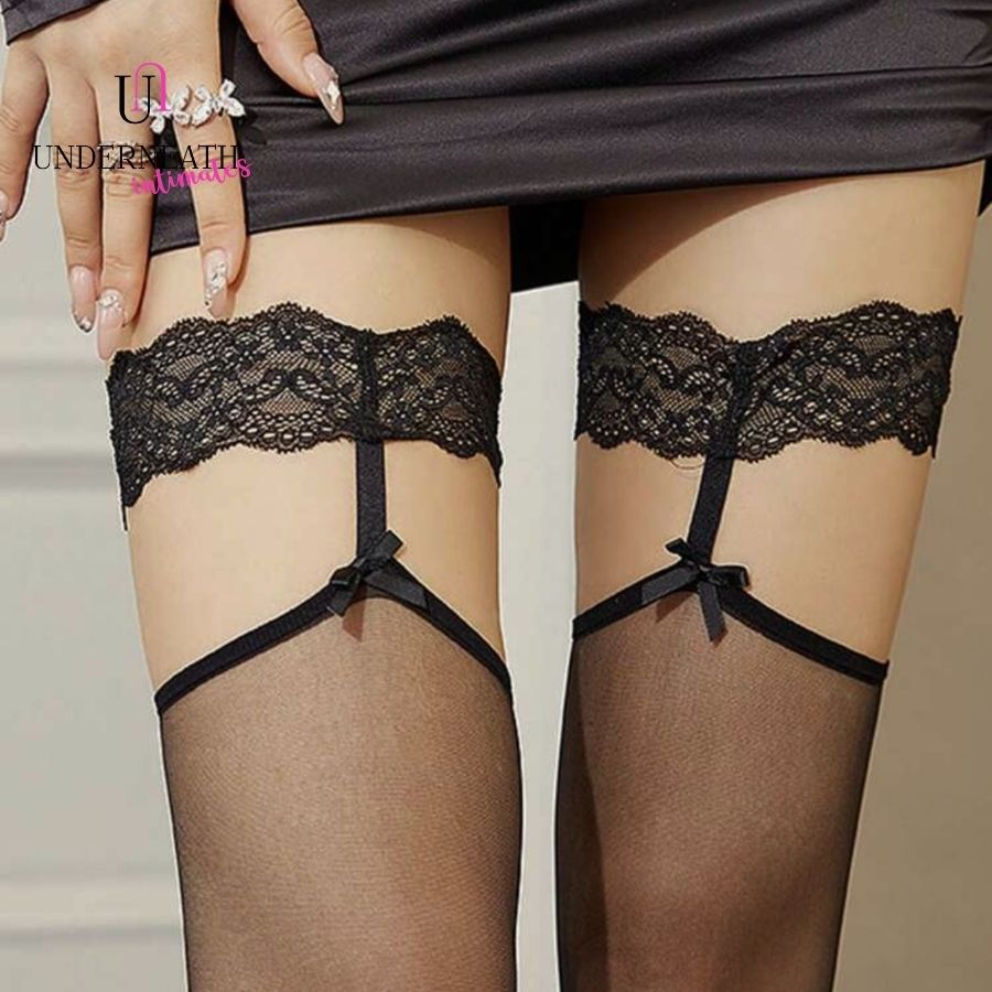 Thigh-high Stockings - Black (S/M)
