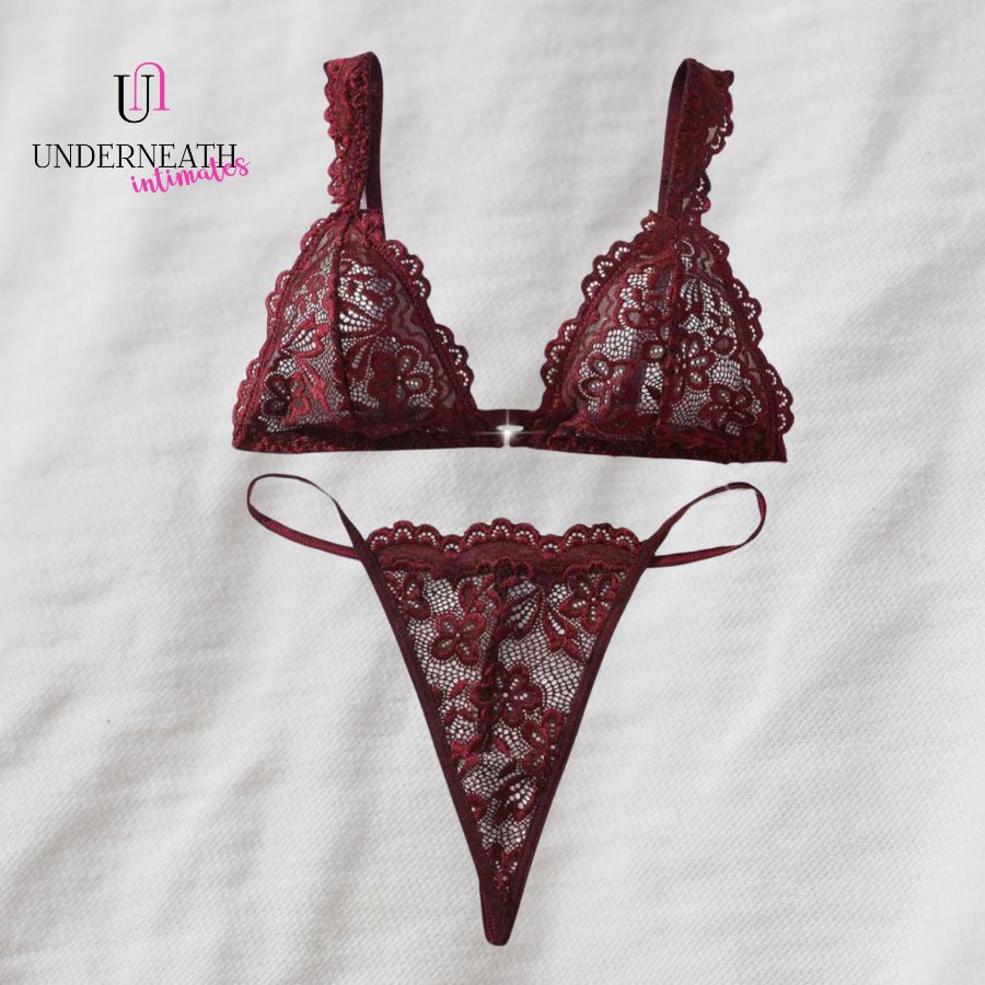 Hailey Set - Wine Red (S/M & L)