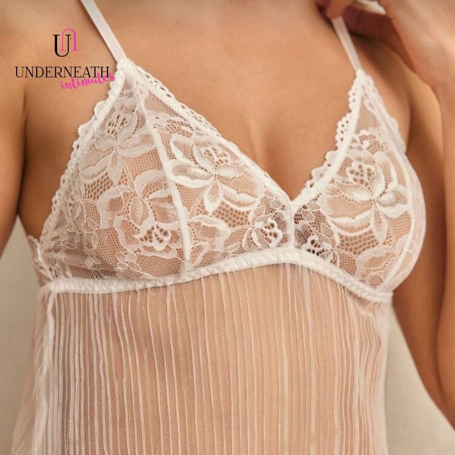 Honeymoon w/ Thong - White (S/M & L)