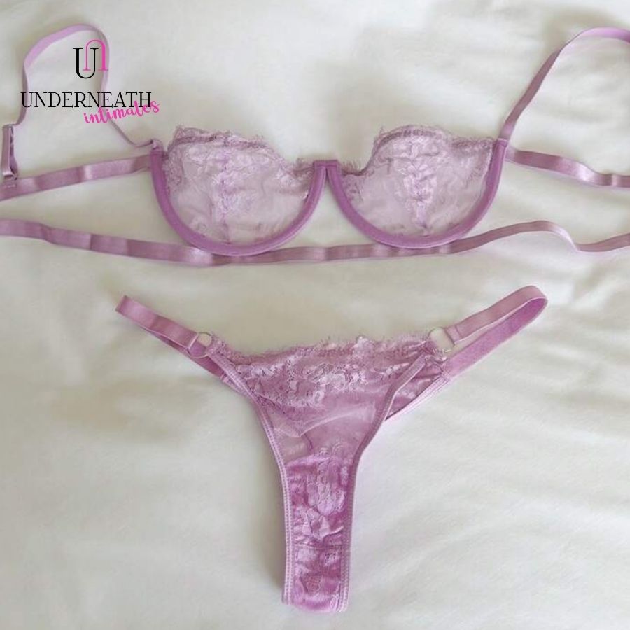 Periwinkle Set (with underwire) - Light Purple (S/M & L/XL)