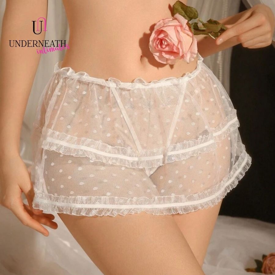 Flirty Skirt - White (S/M & L/XL)