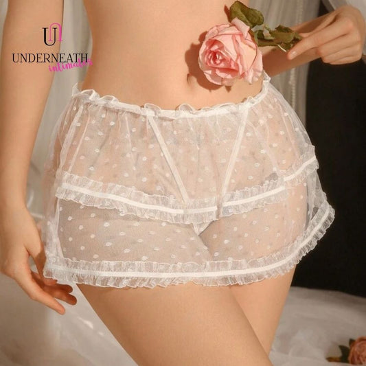 Flirty Skirt - White (S/M & L/XL)