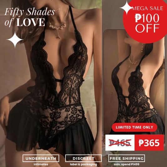 Hot Mess - Black (Open Crotch) (S/M & L)