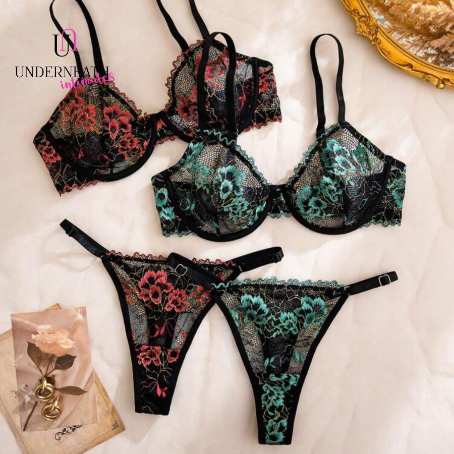 Scarlet Set (with underwire) - Red (S/M & L)
