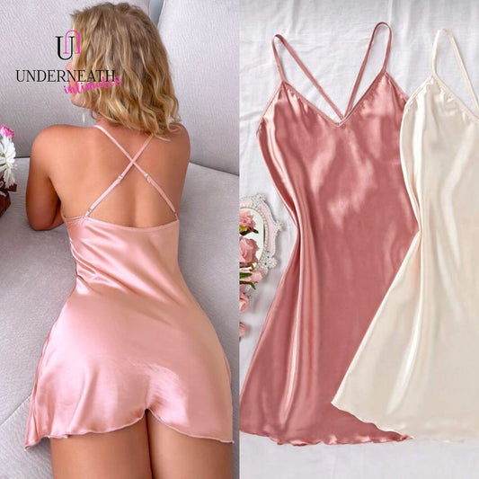 Silk Nightdress - Pink (S/M & L)