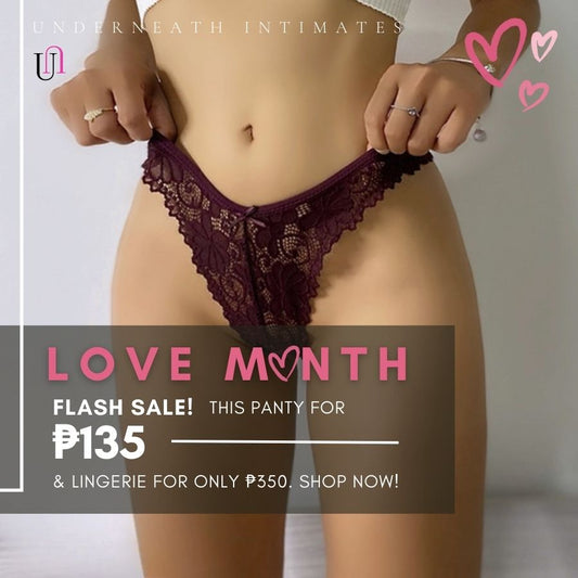 Cheeky Thong - Burgundy (Freesize)