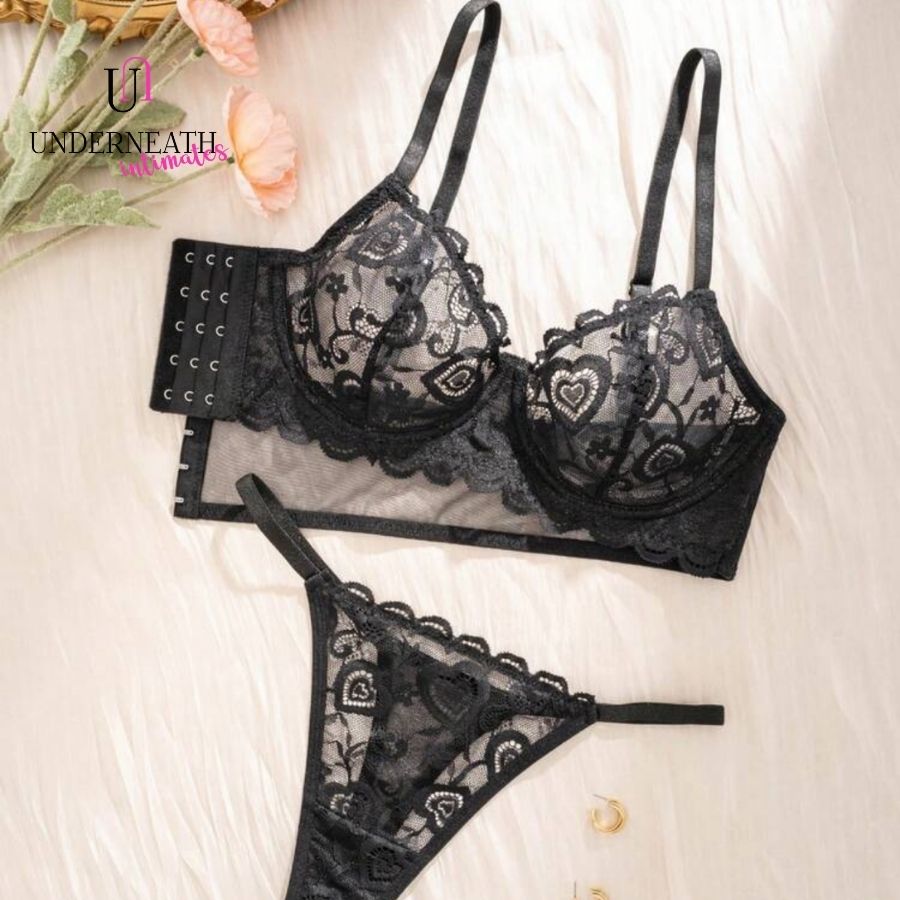 Twilight Set (with underwire) - Black (S/M & L)