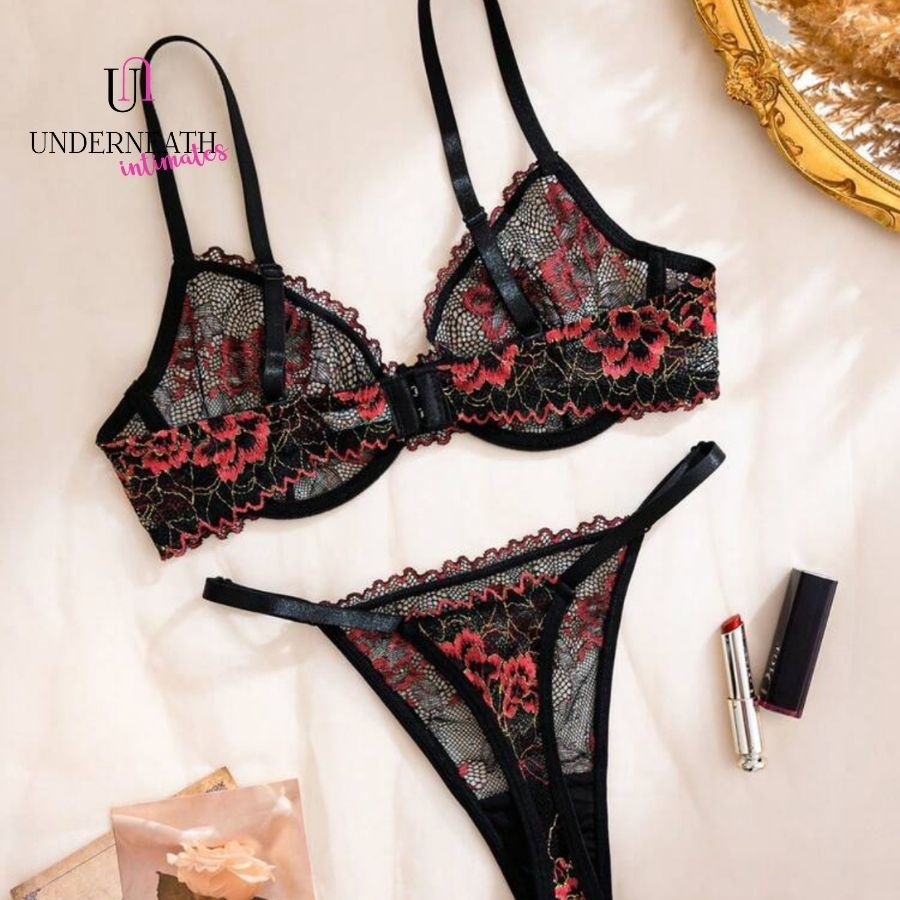 Scarlet Set (with underwire) - Red (S/M & L)