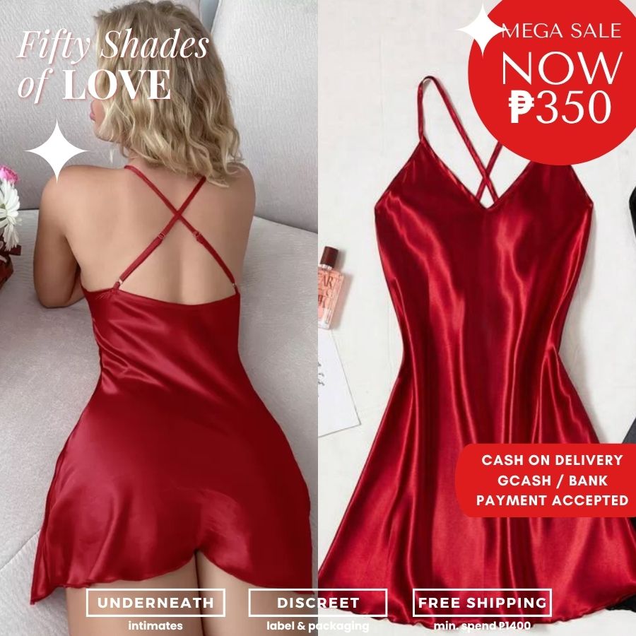 Silk Nightdress - Red (S/M & L)