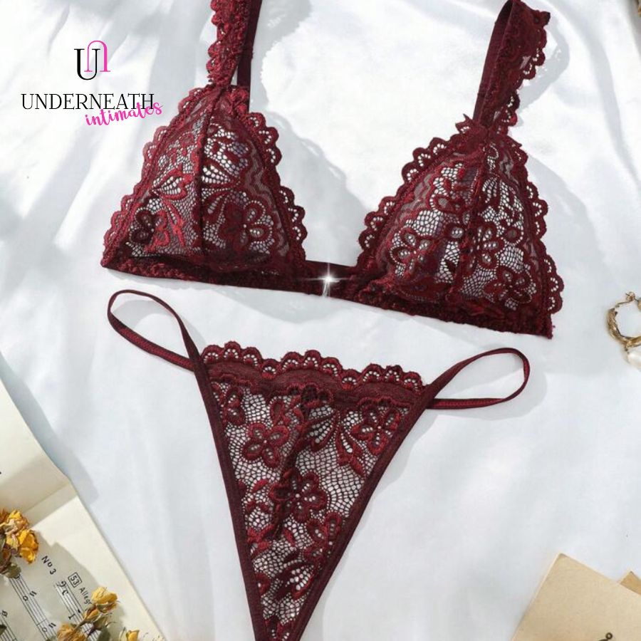 Hailey Set - Wine Red (S/M & L)