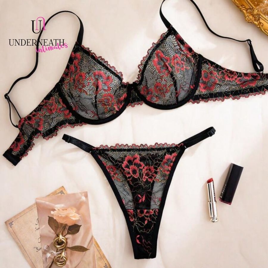 Scarlet Set (with underwire) - Red (S/M & L)