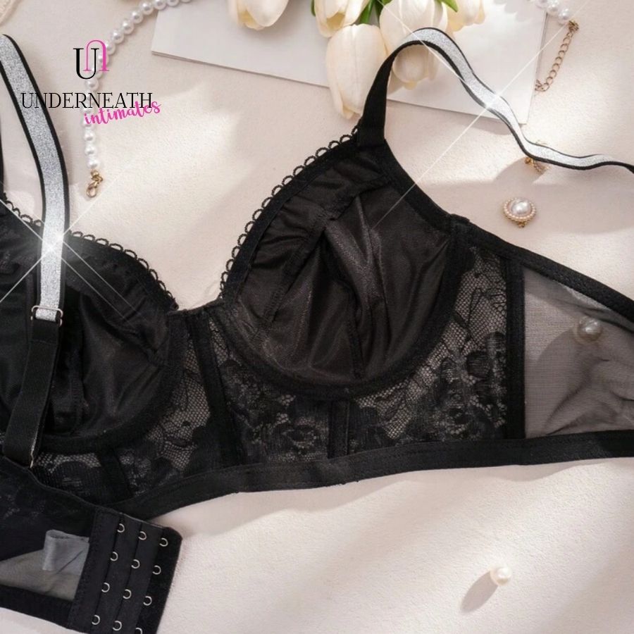 Anastasia Set (with underwire) - Black (S/M & L)