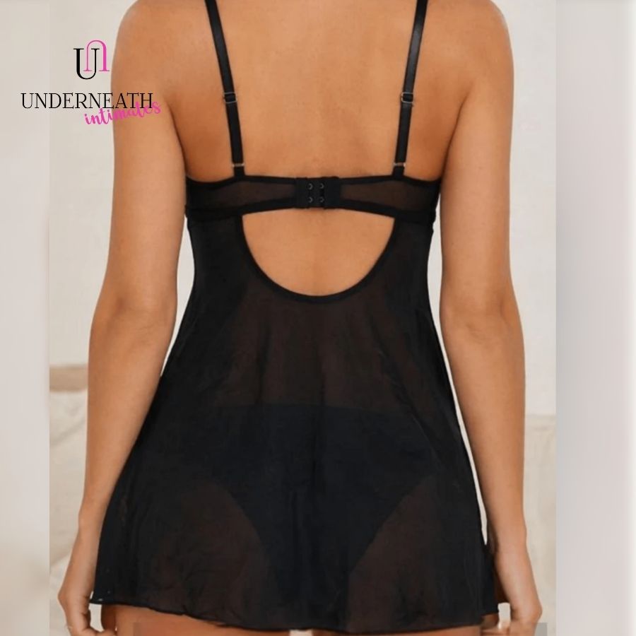 Dreamy Nightdress (with underwire) - Black (S/M & L)