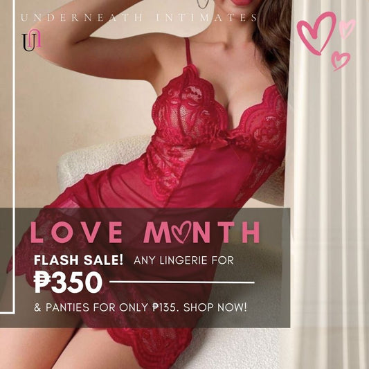 Sweetdreams w/ Thong - Wine Red (S/M & L)