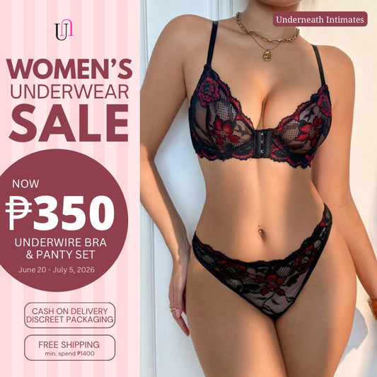 Crimson Set (with underwire) - Red (S/M & L)