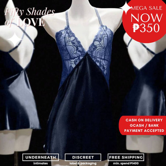 Honey Nightdress - Navy Blue (S/M & L)