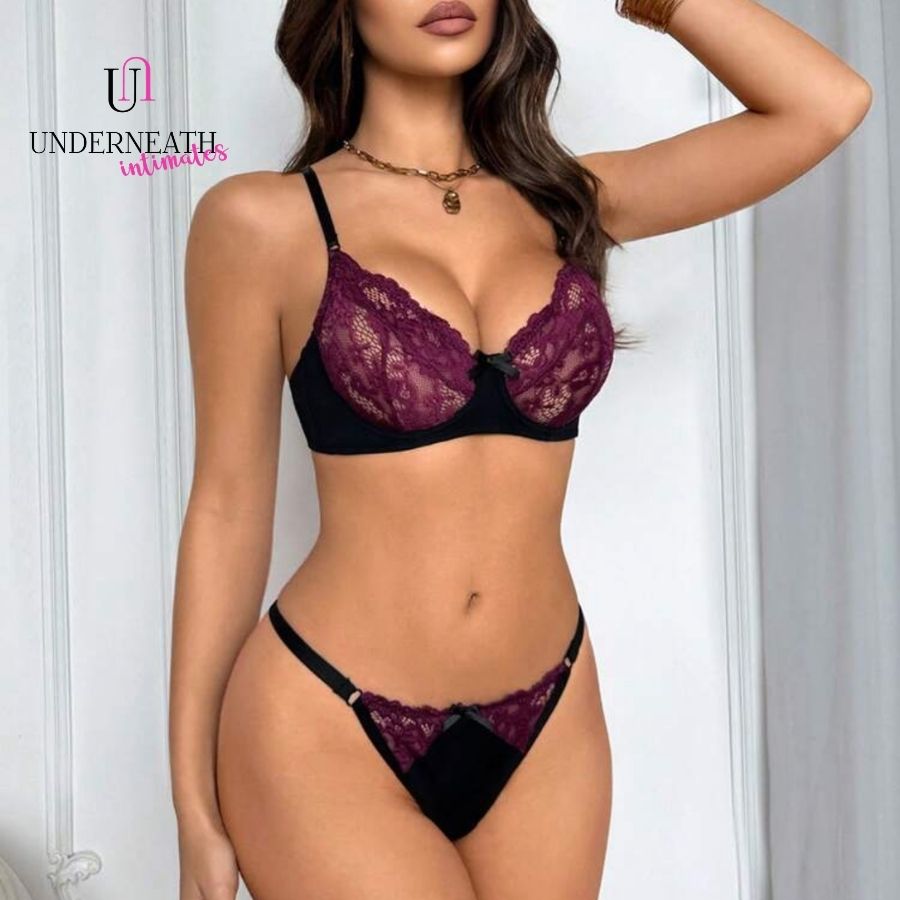 Mulberry Set (with underwire) - Purple (S/M & L)