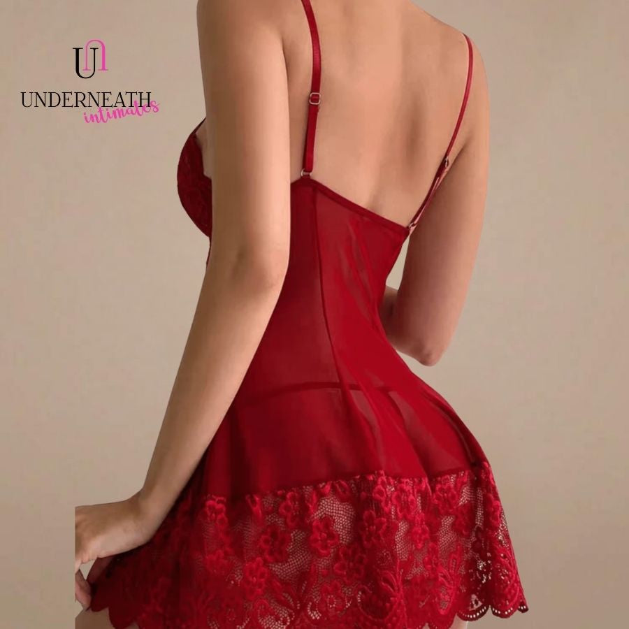 Sweetdreams w/ Thong - Wine Red (S/M & L)