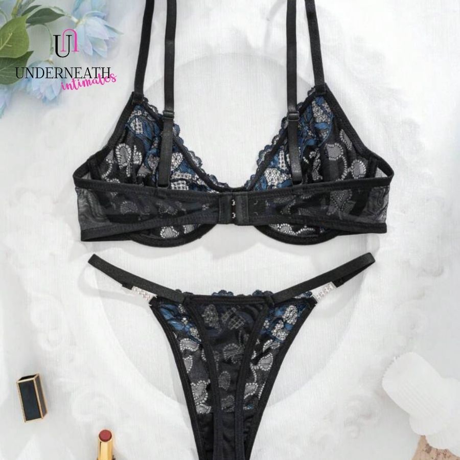 Scarlet Set (with underwire) - Blue (S/M & L)