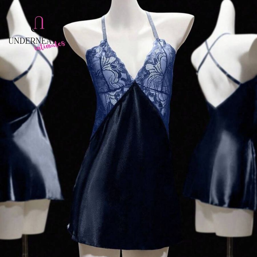 Honey Nightdress - Navy Blue (S/M & L)