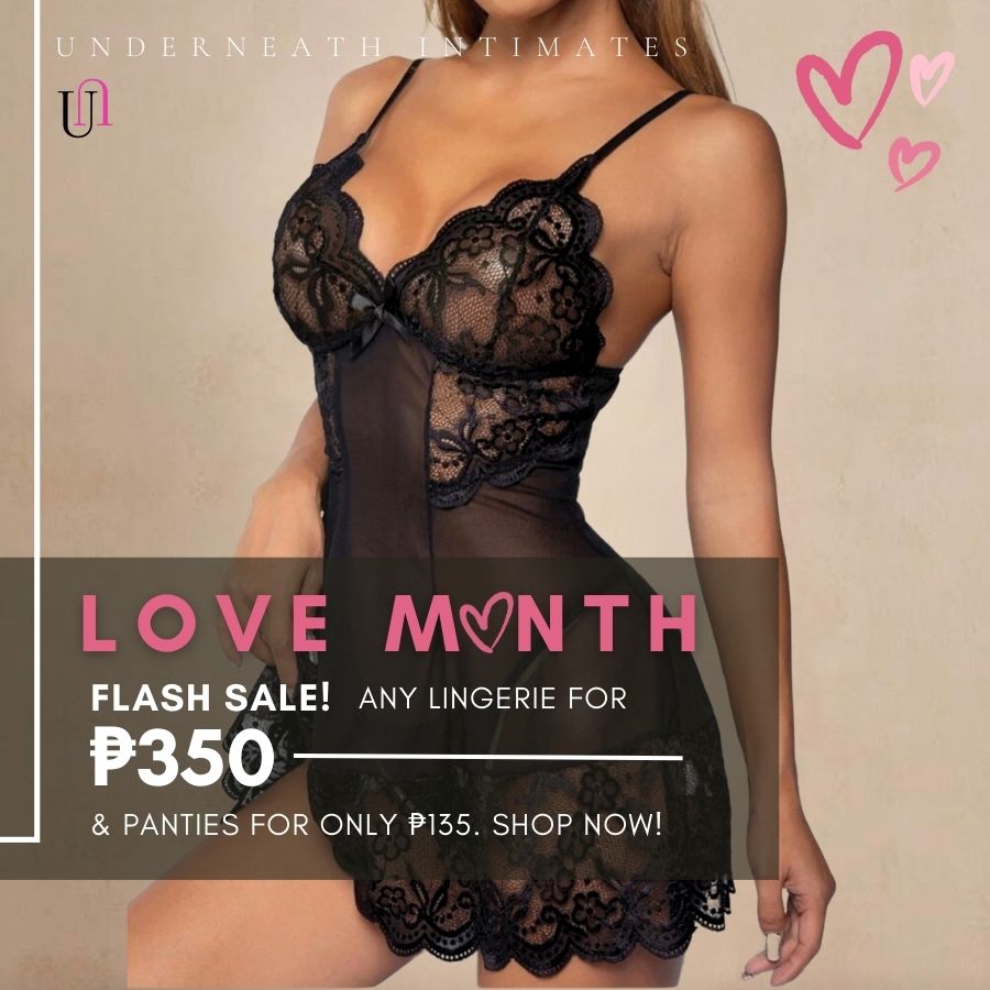 Sweetdreams w/ Thong - Black (S/M & L)