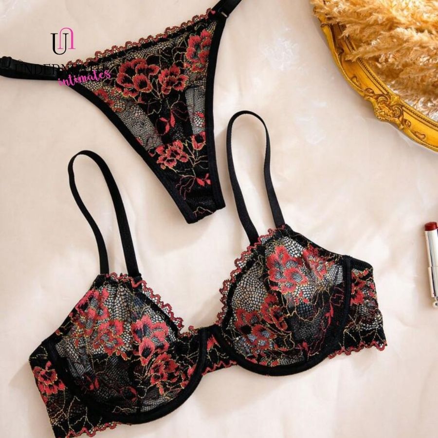 Scarlet Set (with underwire) - Red (S/M & L)