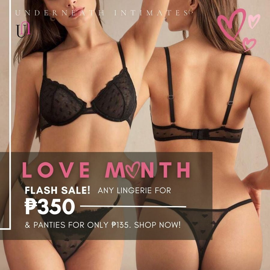 Stunner Set (with underwire) - Black (S/M & L)