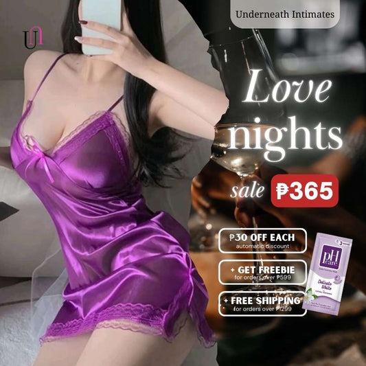 Romantic w/ Thong - Purple (S/M)